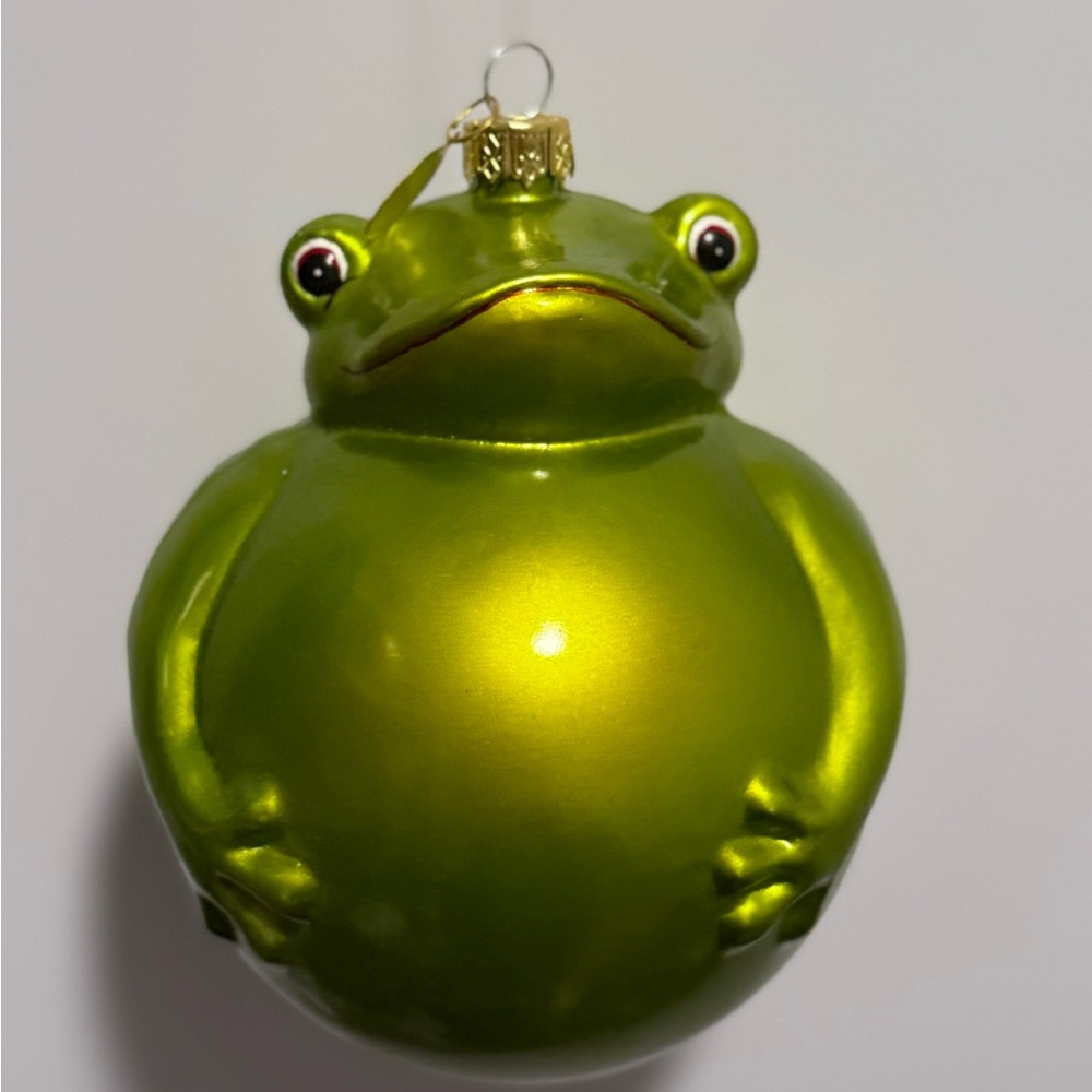 Green Frog Ornament - Christmas
